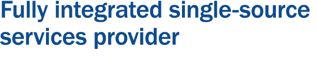 Fully integrated single-source services provider