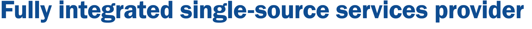 Fully integrated single-source services provider